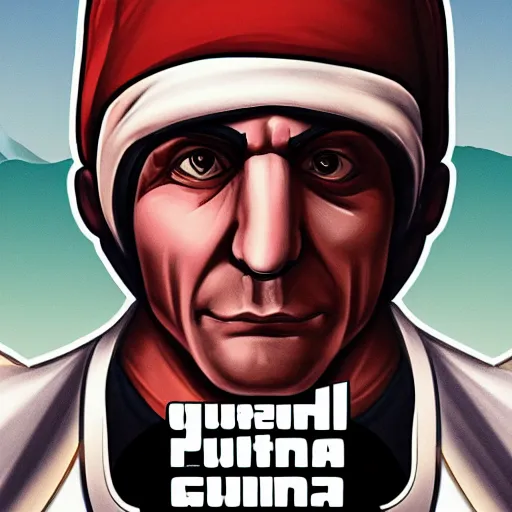 Image similar to pulcinella as gta poster hero, popular art, trending on artstation