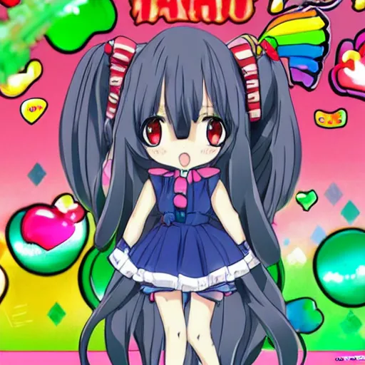 Image similar to haribo as an anime cute girl
