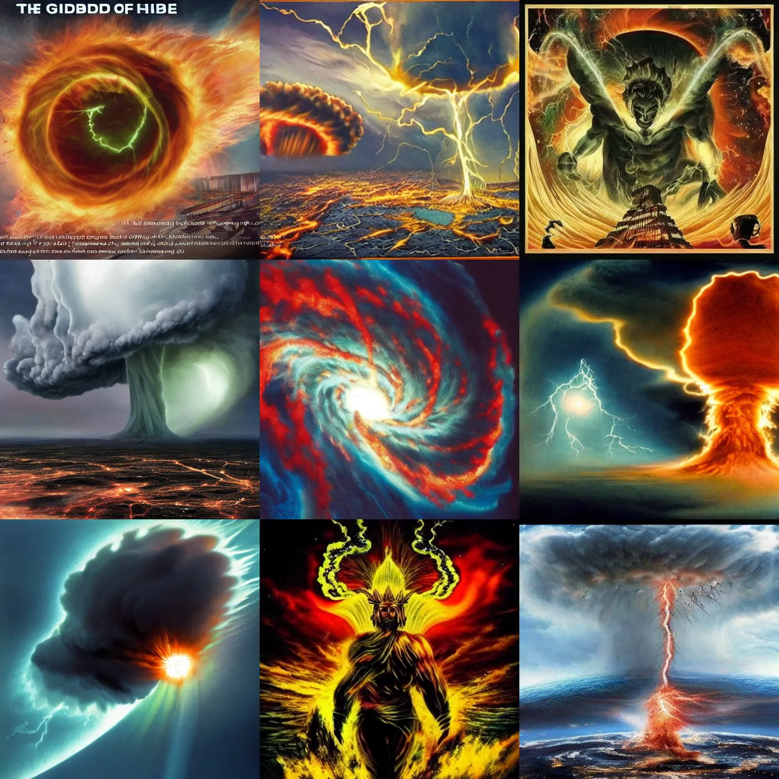 Image similar to the god of hybrid of tornado and nuclear explosion