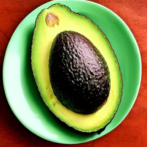 Image similar to an avocado with the face of nathan fillion, professional food photography