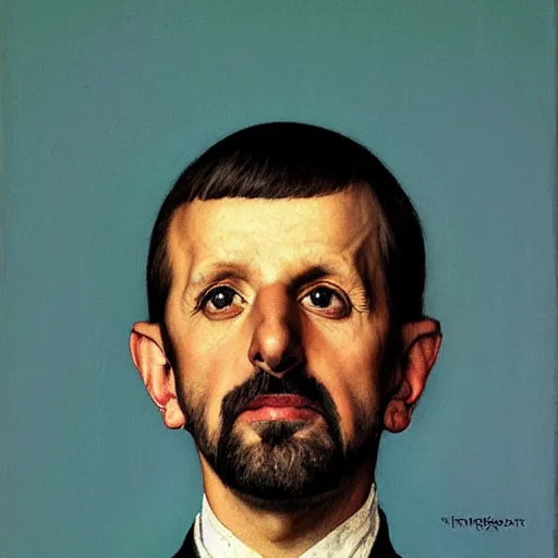 Prompt: portrait of Ringo Starr, by Norman Rockwell