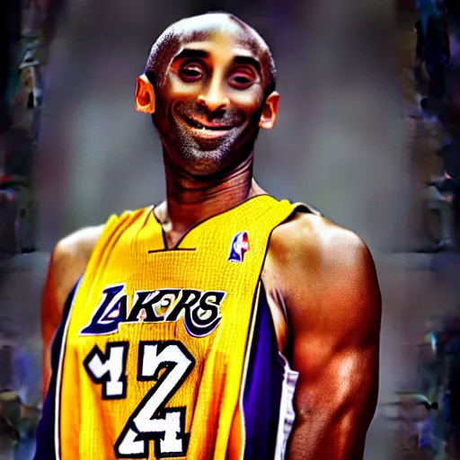 Prompt: portrait of kobe bryant, wrinkled, in his 7 0 s. photograph