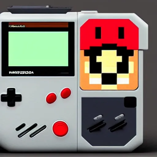 Prompt: a GameBoy fused with Mario,