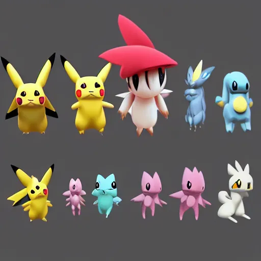 Image similar to new! pokemon that doesn'texist, 3 d rendered