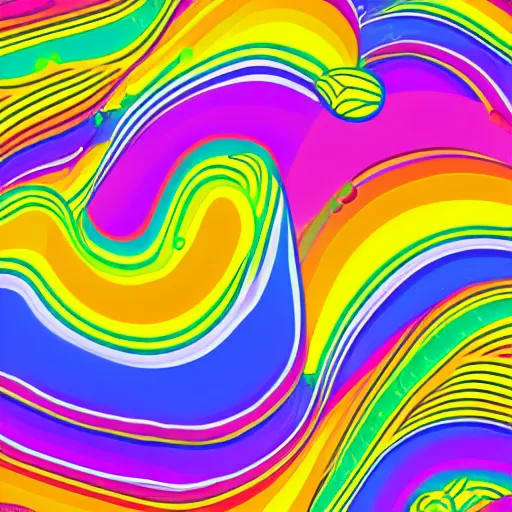 Image similar to lisa frank psychedelic rainbow wallpaper line art vector