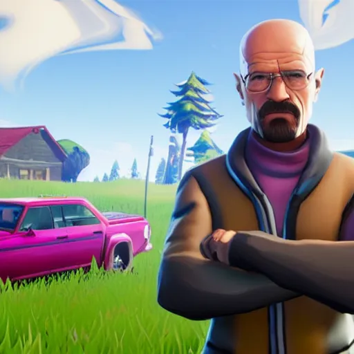 Image similar to walter white in fortnite