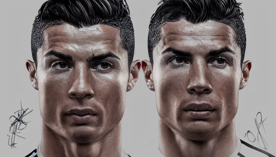 Image similar to Cristiano Ronaldo is White Venom, hyperdetailed, artstation, cgsociety, 8k