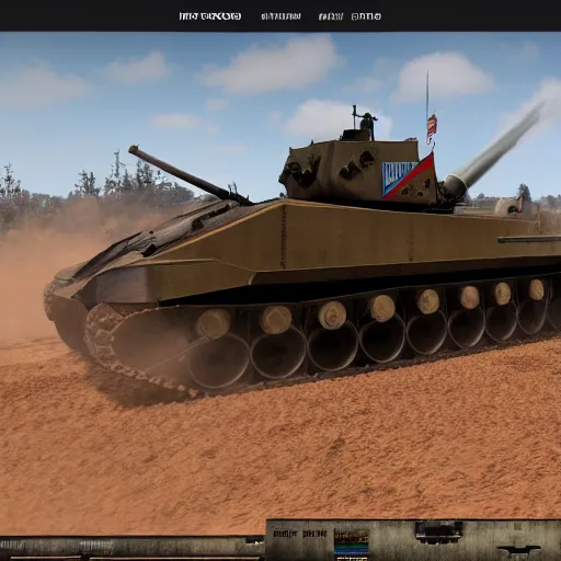 Prompt: a screenshot of killdozer in the game war thunder, vehicle profile, 4 k
