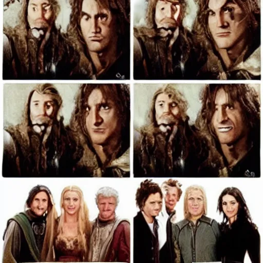 Image similar to lord of the rings version of the tv show friends