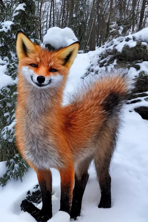 Image similar to 🦊🧣❄