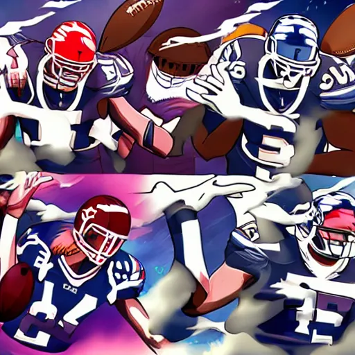 Image similar to nfl anime stills