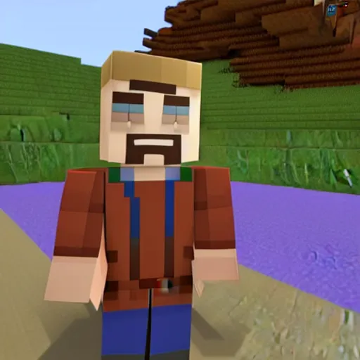 Image similar to better call saul in minecraft