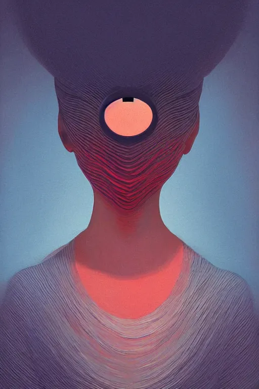 Image similar to woman wearing oculus and digital glitch head edward hopper and james gilleard, zdzislaw beksisnski, higly detailed