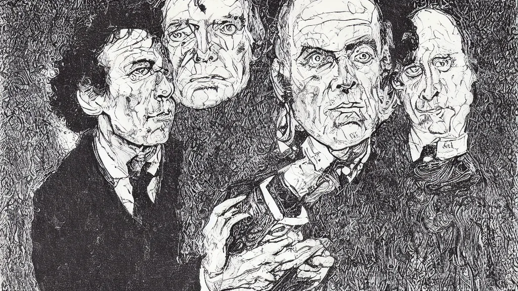 Prompt: self portrait by william stout