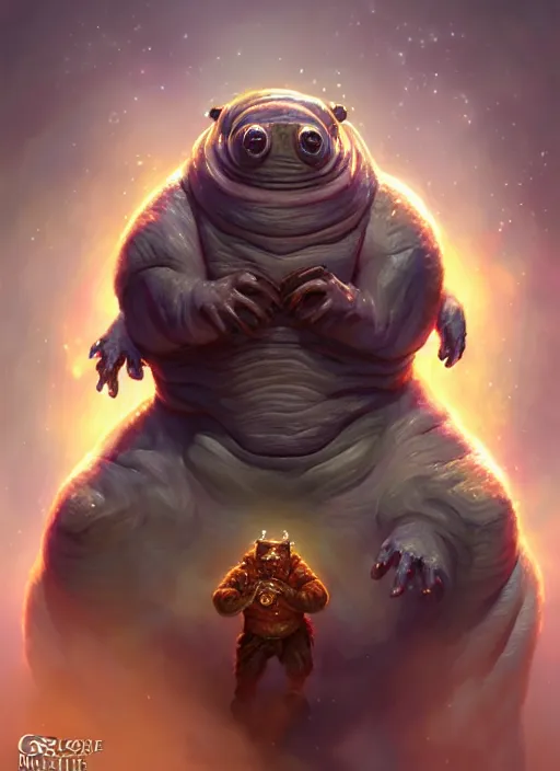 Image similar to a _ fantasy _ style _ portrait _ painting _ of a tardigrade, rpg dnd oil _ painting _ unreal _ 5 _ daz. _ rpg _ portrait _ extremely _ detailed _ artgerm _ greg _ rutkowski _ greg