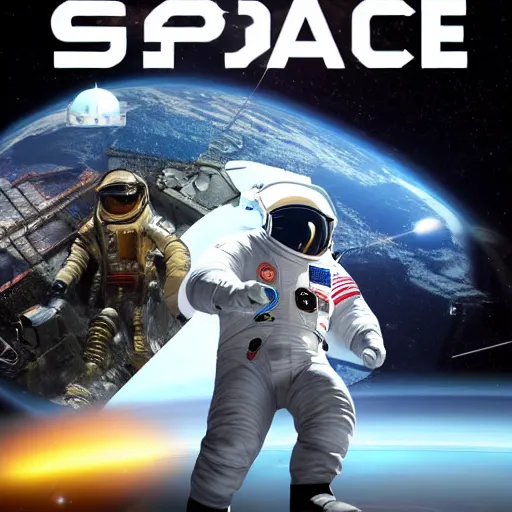 Image similar to promotional material for space videogame