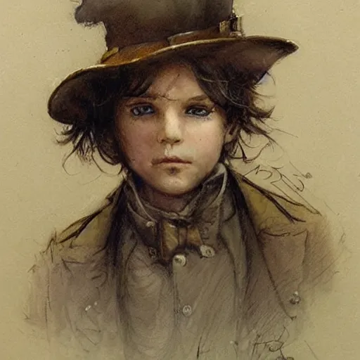 Prompt: (((((((((portrait of boy dressed as steampunk detective . muted colors.))))))))) by Jean-Baptiste Monge !!!!!!!!!!!!!!!!!!!!!!!!!!!