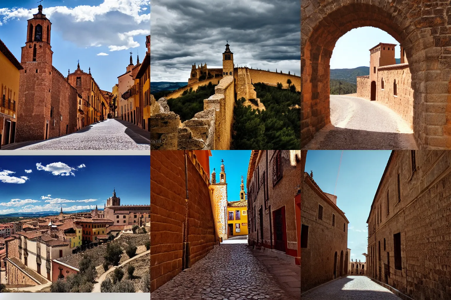 Prompt: Cinematography Road Ramos in Segovia by Emmanuel Lubezky