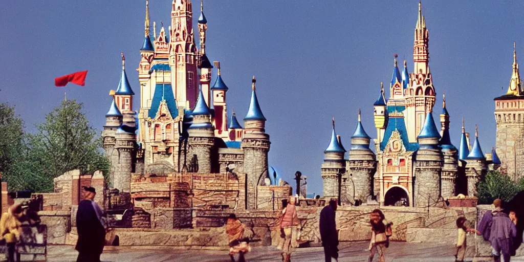 Image similar to soviet - era disney world