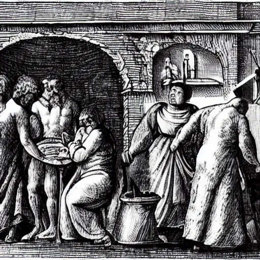 Image similar to Gluttony: Where those who overindulge exist. Dante encounters ordinary people here, not characters from epic poems or gods from mythology. The author Boccaccio took one of these characters, Ciacco, and incorporated him into his 14th-century collection of tales called The Decameron.