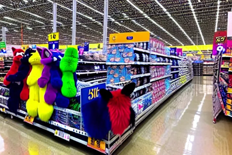 Image similar to photo of fursuits for sale at walmart on black friday