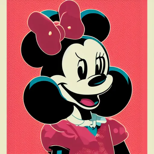 Image similar to portrait skull girl minnie mouse by petros afshar, tom whalen, laurie greasley, jc leyendecker and singer sargent