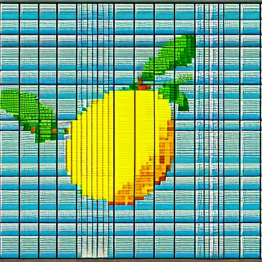 Image similar to beautiful pixel art of a lemon #pixelart