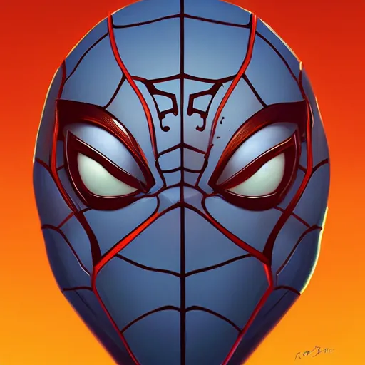 Image similar to face icon stylized minimalist spiderman, loftis, cory behance hd by jesper ejsing, by rhads, makoto shinkai and lois van baarle, ilya kuvshinov, rossdraws global illumination