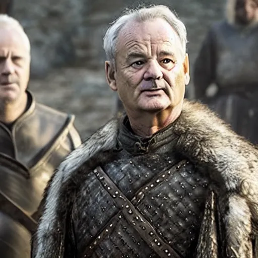 Prompt: bill murray in game of thrones