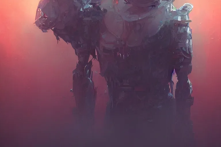 Image similar to the keeper, in the style of stephan martiniere and vicente segrelles, trending on artstation, back lighting tilt - shift cottagecore, abstract illusionism, movie poster, creature concept art, precisionism