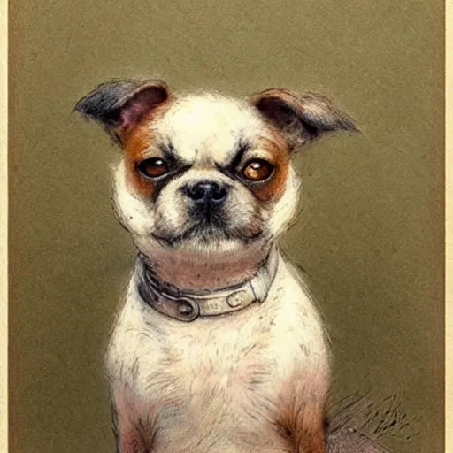 Image similar to ( ( ( ( ( cute dog at a spa. muted colors. ) ) ) ) ) by jean - baptiste monge!!!!!!!!!!!!!!!!!!!!!!!!!!!