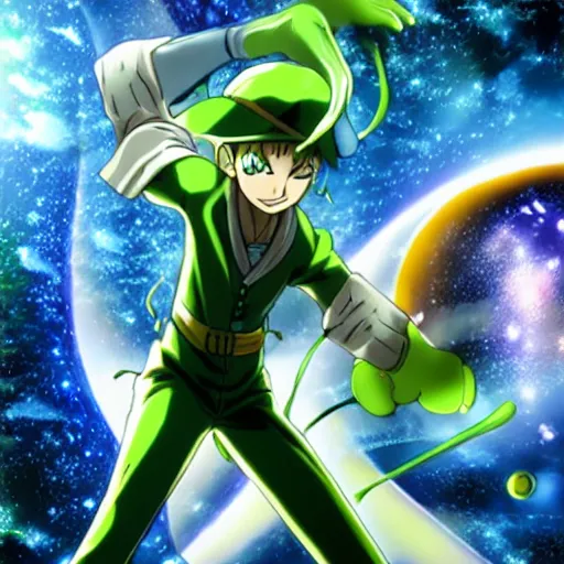 Image similar to meruem from hunter x hunter anime punching a planet, anime key visual, pixiv