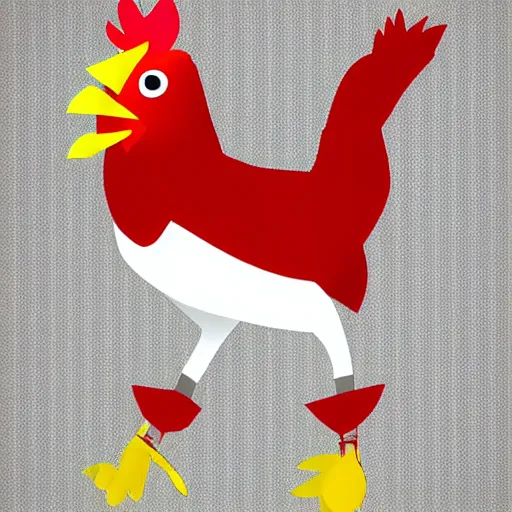 Image similar to a high quality photo of an antropomorphic chicken wearing a suit, 8k, digital art