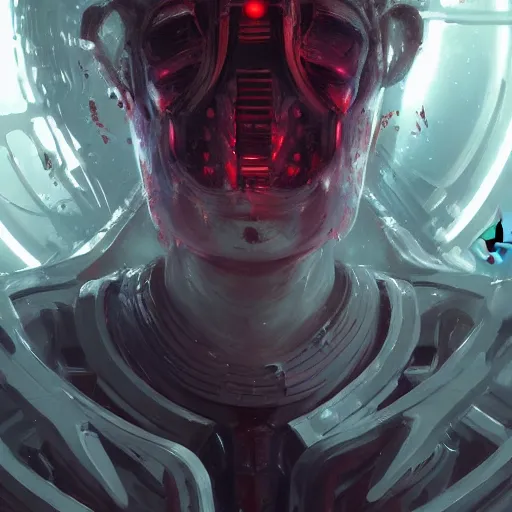 Prompt: shodan from system shock 2, painted by greg rutkowski, painted by stanley artgerm, painted by igor kieryluk, digital art, promotional art, trending on artstation