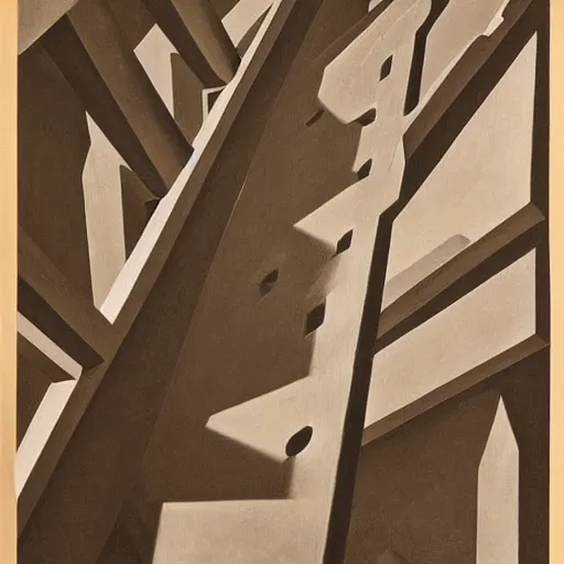 Prompt: Painting by Wassily and M. C. Escher