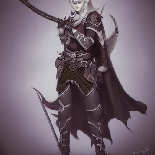 Prompt: elf ranger, character, dungeons and dragons, pencil art, high quality, artstation