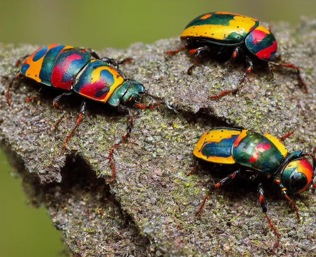 Image similar to a colorful beetle by thomas rousset