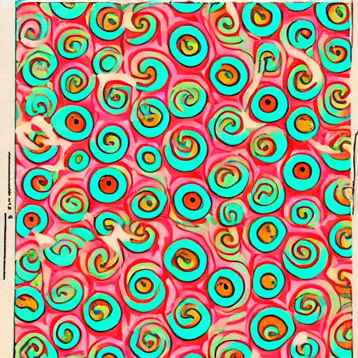 Image similar to 1960s illustrated peppermint candy psychedelic pattern, highly detailed