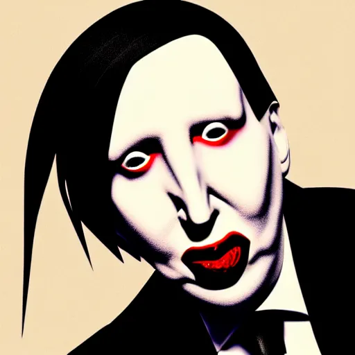 Image similar to marilyn manson as the president of the united states by xiaonan, highly detailed, dramatic lighting, sharp focus, trending on artstation, 8 k,