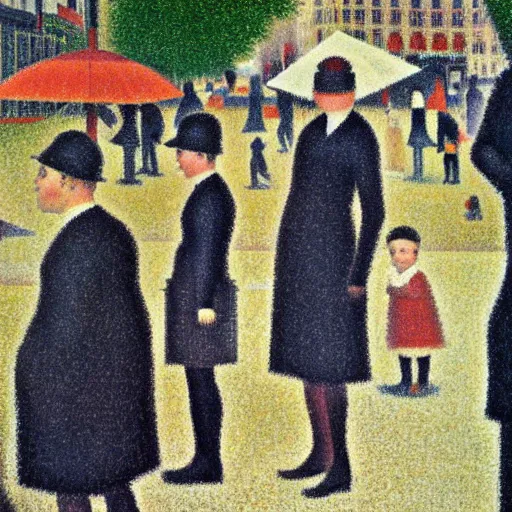 Prompt: Montreal street scene, by Seurat