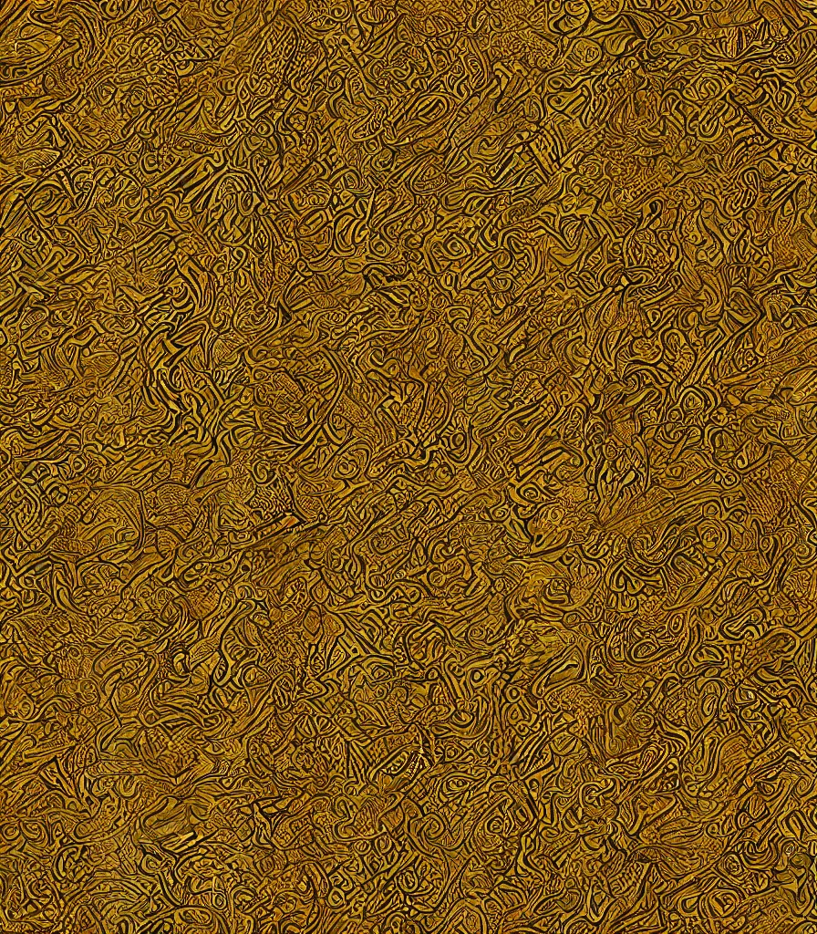 Image similar to intricate transparent golden pattern texture map