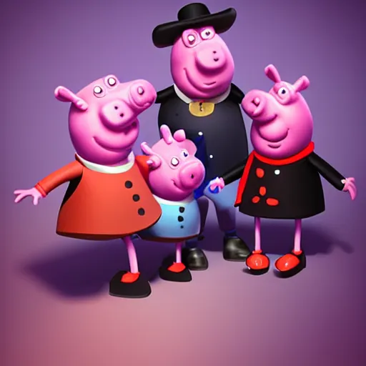 Prompt: blender 3 d rendition, vitorugo, carlos ortega elizalde, ahmad merheb, peppa pig