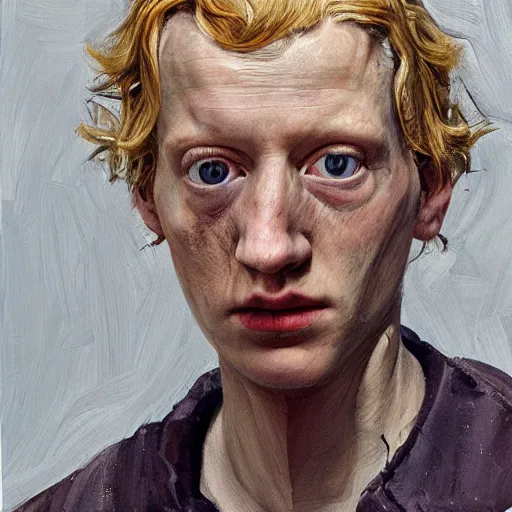 Image similar to high quality high detail painting by lucian freud, hd, brienne of tarth