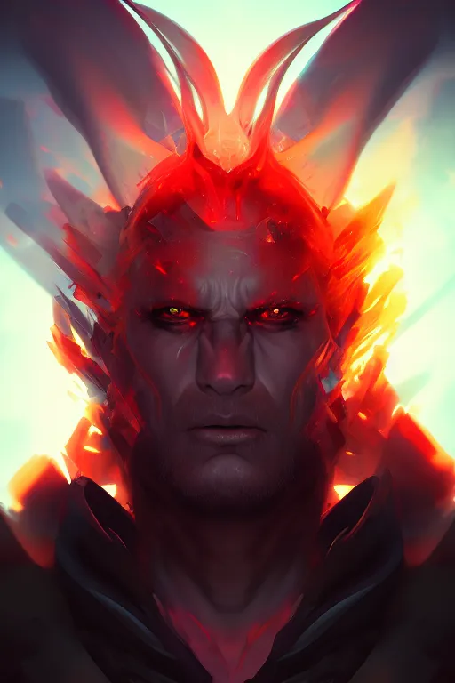 Image similar to the god hades, hellish setting, portrait, sharp focus, digital art, cgsociety, concept art, post processed, dynamic lighting, by emylie boivin and rossdraws