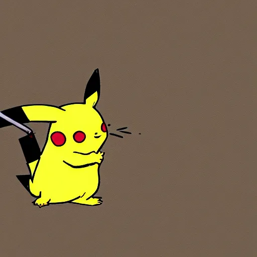 Prompt: pikachu smoking a cigarette