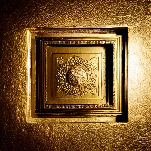 Image similar to ultra realistic and intricate detailed photograph of the secret treasure room, innovation, rich modern style, depth of field, ambient lighting, award winning, stunning