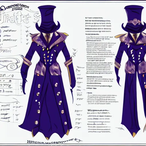 Prompt: clothing design ideas, concept sheet, jester crown tophat,