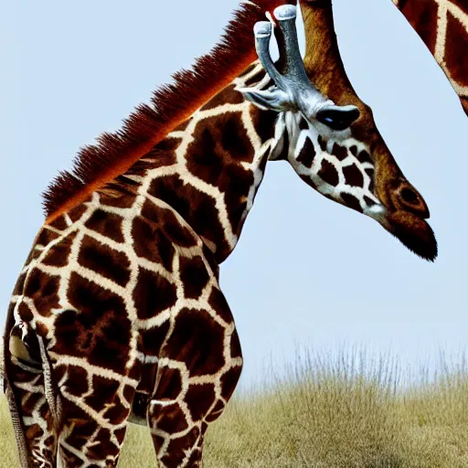 Prompt: ultra realistic photo of eroding giraffes