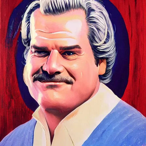 Image similar to david harbour as mrs doubtfire, oil movie poster painting 1 9 9 0 s