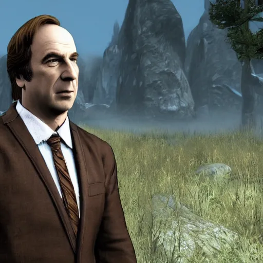 Prompt: saul goodman in skyrim